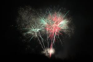 colorful fireworks against a black background